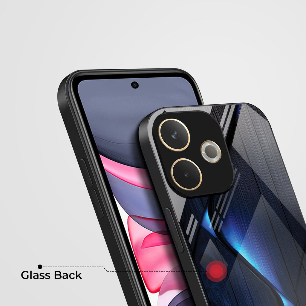 Oppo A5 Pro 5G Premium Acrylic Shockproof Glass Back Case (Blue Gradient)