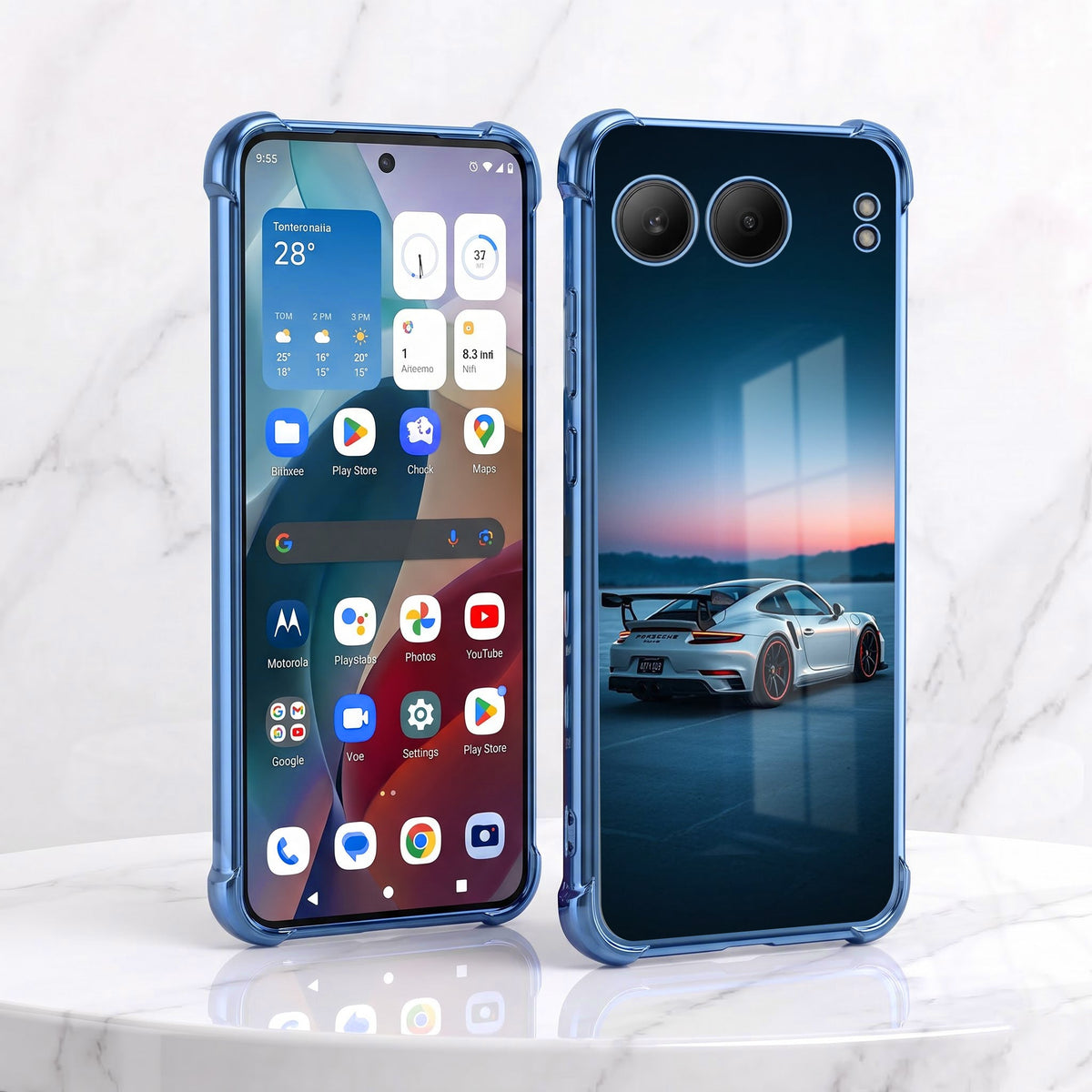 One Plus Nord 4 5G Porsche Blue Airbags Printed Back Case