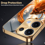 Oppo Reno 13 5G Divine Hanuman Gold Electroplated Glass Phone Back Case