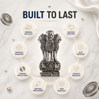 Tecno Spark 50 Pro 5G Compatible Satyamev Jayate 3D Metal Emblem Sticker