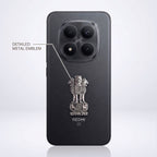 Redmi Note 15 Pro 5G Compatible Satyamev Jayate 3D Metal Emblem Sticker