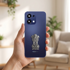 OPPO F31 5G Compatible Satyamev Jayate 3D Metal Emblem Sticker