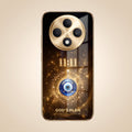 Oppo F27 Pro+ 5G God’s Plan Evil Eye Gold Electroplated Glass Phone Back Case