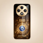 Oppo F27 Pro+ 5G God’s Plan Evil Eye Gold Electroplated Glass Phone Back Case