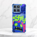 Motorola Edge 60 Pro 5G Neon Monster Dual-Tone Transparent Blue Airbags Case