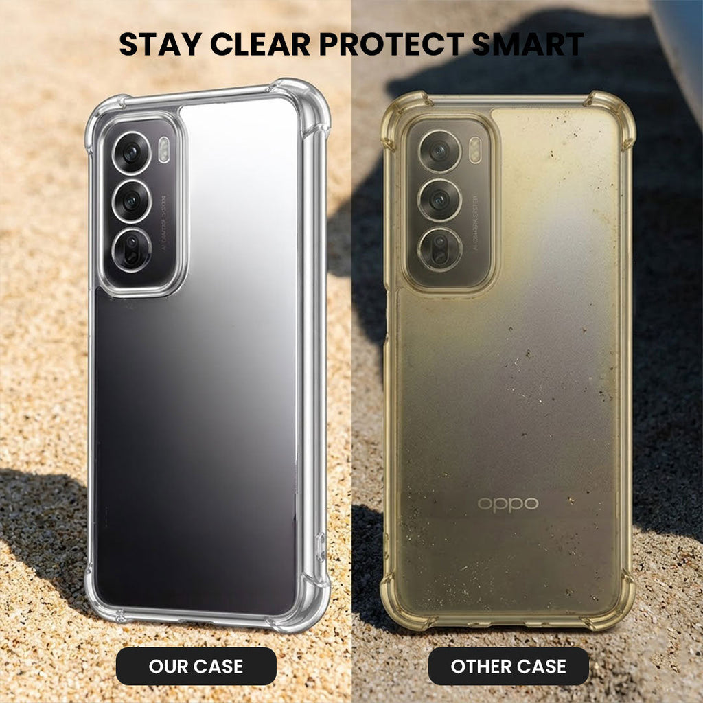 Oppo Reno 12 Pro 5G Anti-Yellow Electroplating Transparent Airbags Case
