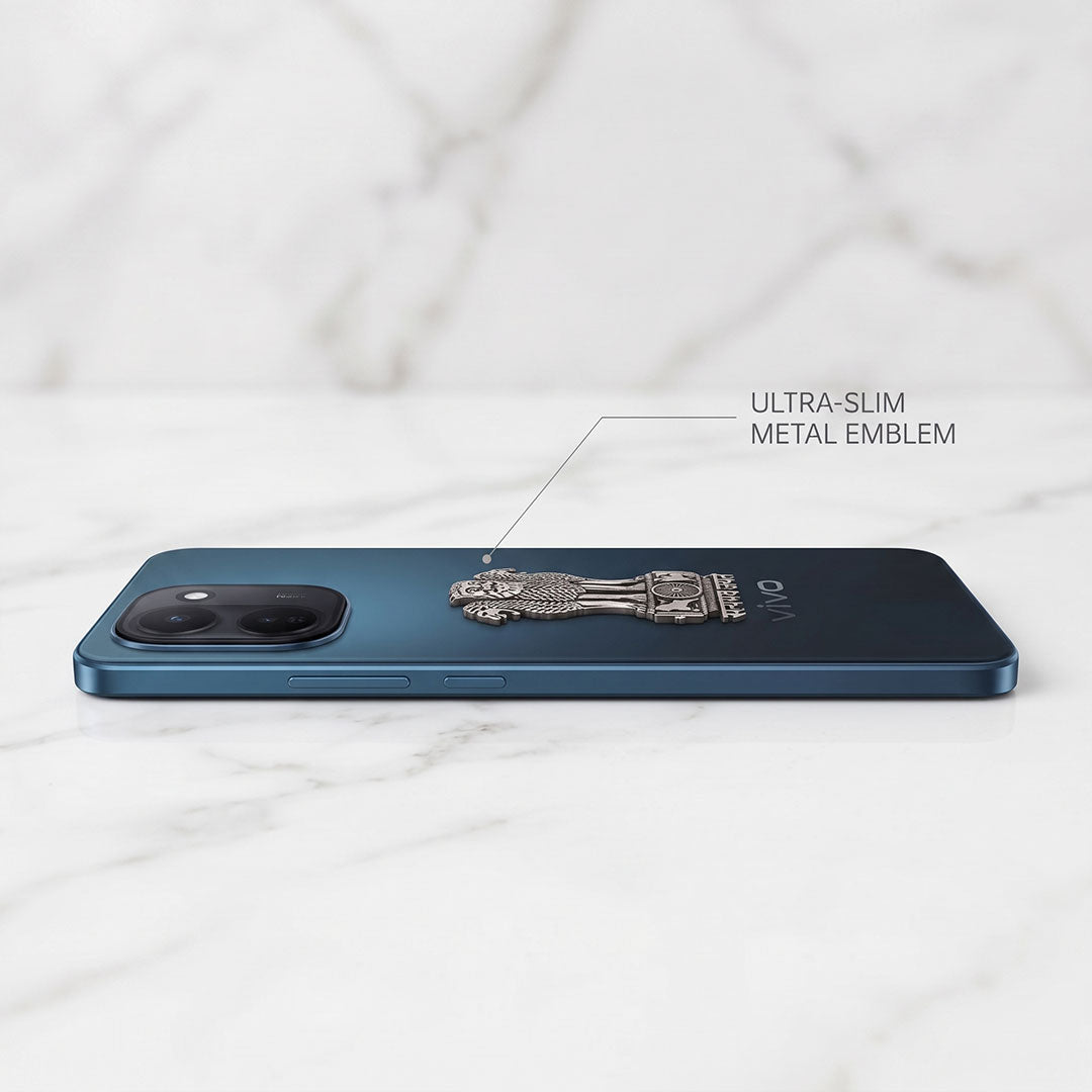 Vivo Y600 Turbo 5G Compatible Satyamev Jayate 3D Metal Emblem Sticker