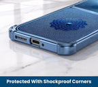 Motorola Edge 60 Pro 5G Blue Rose Luxe Dual-Tone Transparent Blue Airbags Case