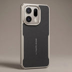 Oppo Find X9 5G Premium Leather-Style Phone Case with Chrome Finish Frame Elegant Protective Cover