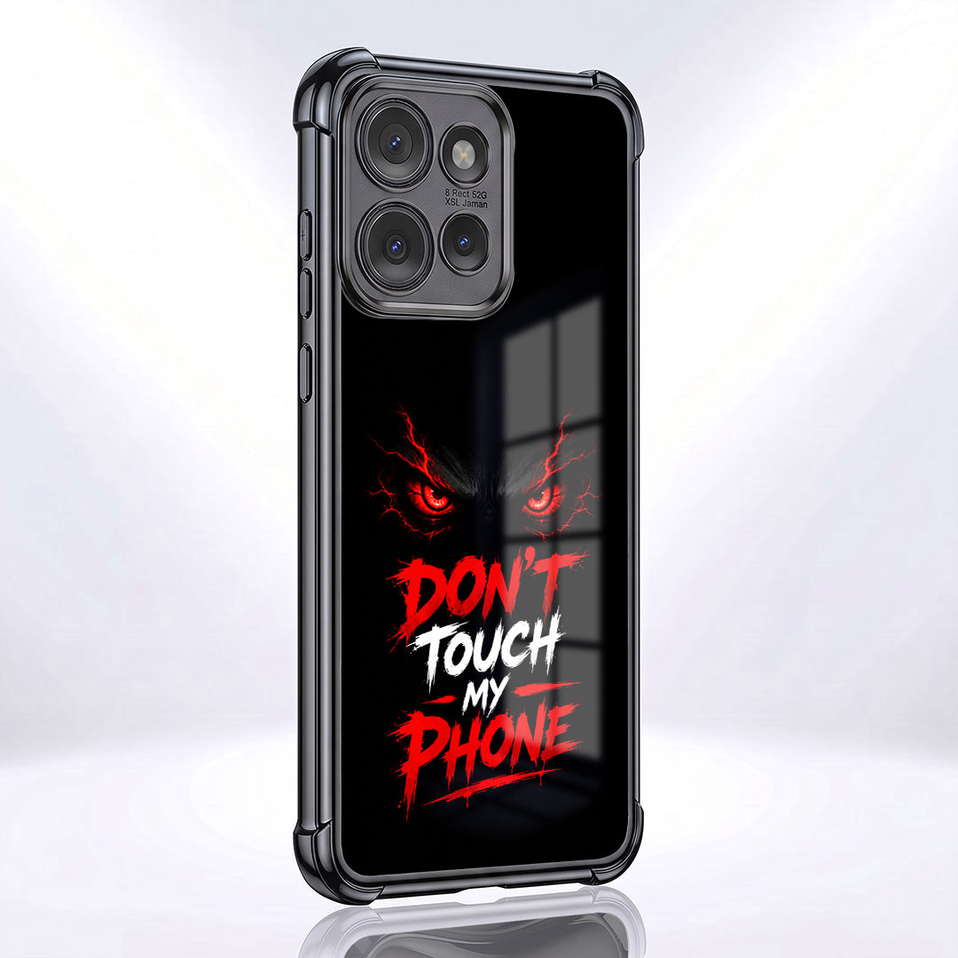 Motorola Edge 50 Neo 5G Don't Touch My Phone Black Airbags Printed Back Case