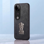 Vivo V40 Pro 5G Metal Emblem Satyamev Jayate Comfortable Sheepskin Phone Case