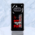 Nothing Phone 3a 5G Don't Touch My Phone Black Airbags Printed Back Case
