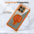Motorola Edge 60 Pro 5G Invincible Bracket Ring Stand Airbag Cosmic Orange Case