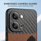Vivo T5X 5G Carbon Fiber Heat Dissipation Leather Hybrid Phone Case