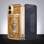 Vivo T5x 5G Premium Heritage Gold Electroplated Glass Phone Back Case