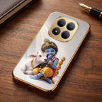 Redmi Note 15 Pro Plus 5G Bal Krishna Blessings Gold Electroplated Glass Phone Back Case