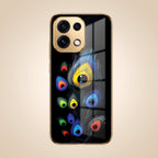 Oppo Reno 16C 5G Multi-Feather Peacock Gold Electroplated Glass Phone Back Case