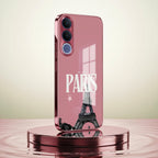 Vivo V70 FE 5G Luxury Paris Tower Pink Electroplated Glass Phone Back Case