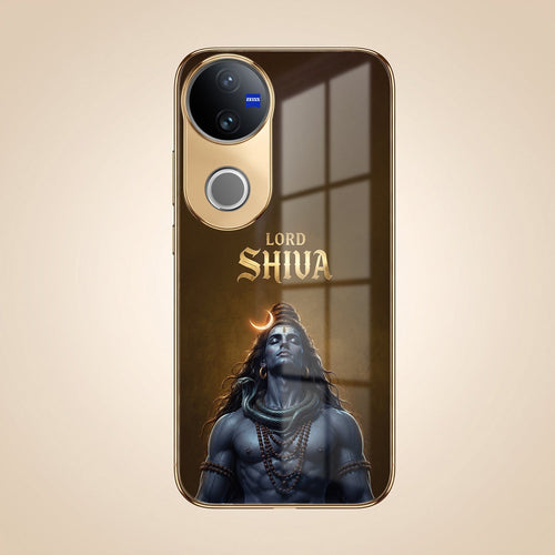 Vivo T4R 5G Lord Shiva Gold Electroplated Glass Phone Back Case