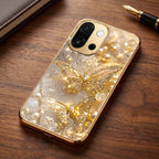 OnePlus 13s 5G Golden Butterfly Gold Electroplated Glass Phone Back Case