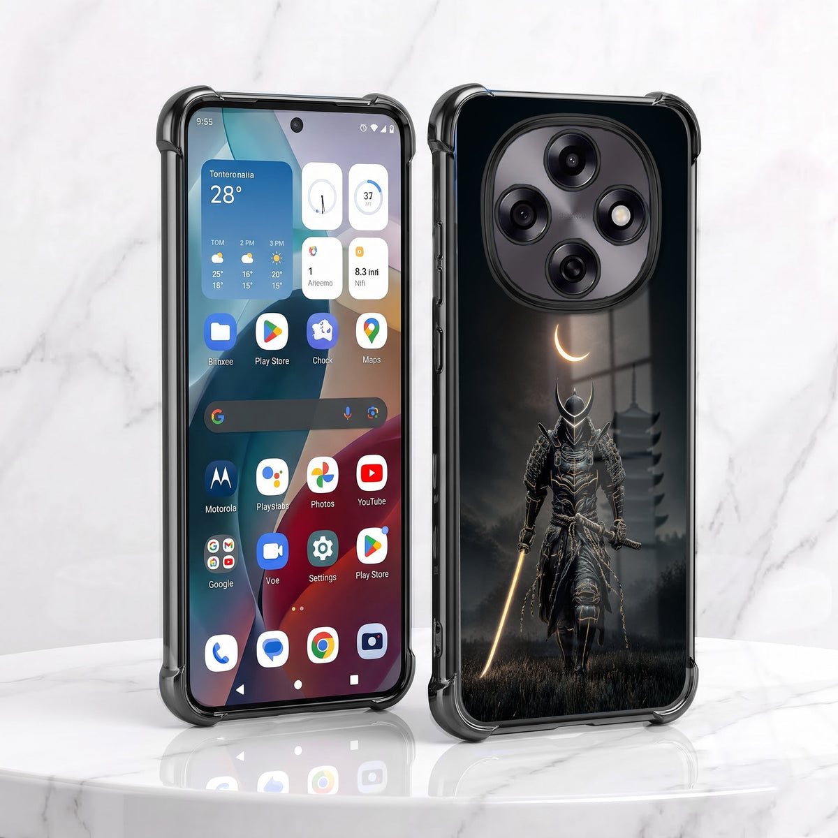 Oppo F31 Pro 5G Samurai Warrior Black Airbags Printed Back Case