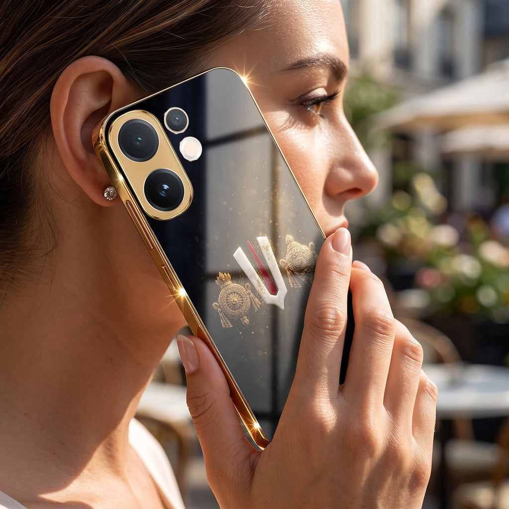 Vivo T4 Pro 5G Royal Heritage Edition Gold Electroplated Glass Phone Back Case