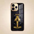 Oppo Reno 15 5G F1 Racing Car Gold Electroplated Glass Phone Back Case