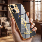 Oppo Reno 13 5G F1 Racing Car Gold Electroplated Glass Phone Back Case