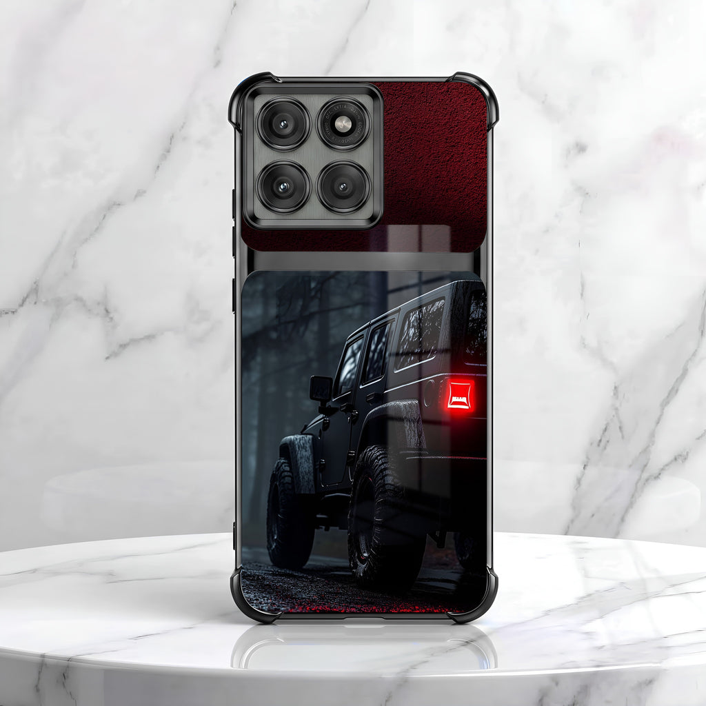 Motorola Edge 60 Pro 5G Black Beast 4x4 Dual-Tone Transparent Black Airbags Case