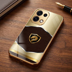 Oppo Reno 16C 5G Dragon Crest Gold Electroplated Glass Phone Back Case
