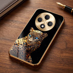 OPPO F27 Pro+ 5G Panther Gold Electroplated Glass Phone Back Case