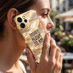 Oppo Reno 15 Pro Mini 5G Money Flows To Me Gold Electroplated Glass Phone Back Case