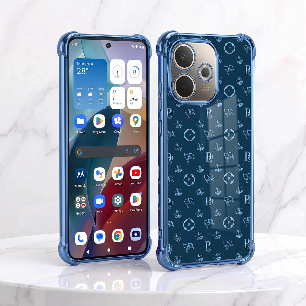 Oppo A5 Pro 5G Luxury Monogram Blue Airbags Printed Back Case