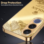 Vivo V70 FE 5G Rolex Crown Gold Electroplated Glass Phone Back Case