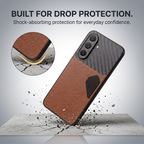 Samsung Galaxy A37 5G Carbon Fiber Heat Dissipation Leather Hybrid Phone Case