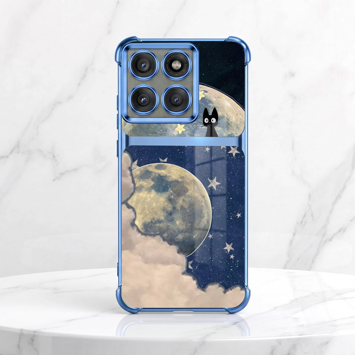 Motorola Edge 60 Pro 5G Moonlight Galaxy Dual-Tone Transparent Blue Airbags Case