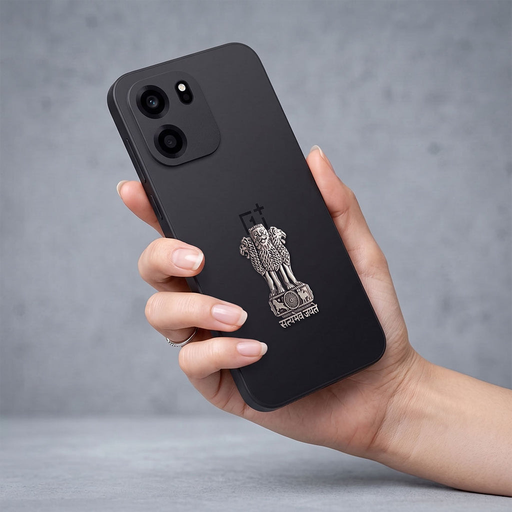 OnePlus Nord CE6 5G Compatible Satyamev Jayate 3D Metal Emblem Sticker