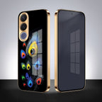 Vivo V70 FE 5G Multi-Feather Peacock Gold Electroplated Glass Phone Back Case