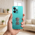 Realme 14T 5G Compatible Satyamev Jayate 3D Metal Emblem Sticker