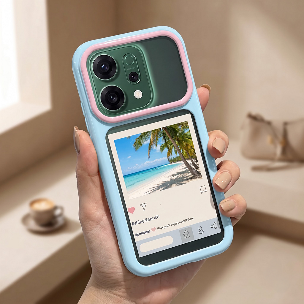 Oppo Reno 14 5G DIY Photo Frame Shockproof TPU Back Case
