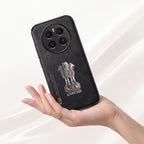 Realme 12 Pro+ 5G Metal Emblem Satyamev Jayate Comfortable Sheepskin Phone Case