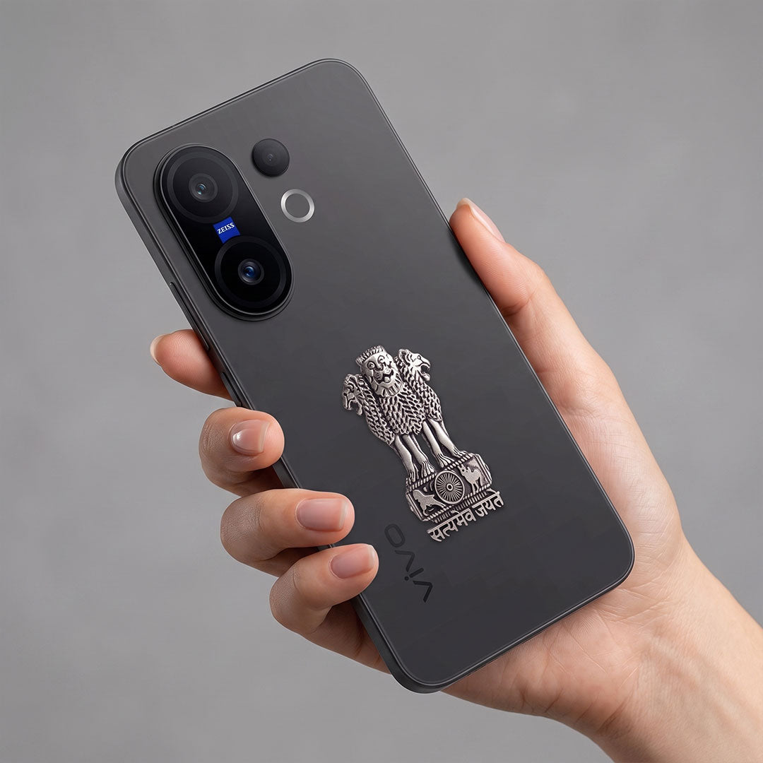 Vivo X200 FE 5G Compatible Satyamev Jayate 3D Metal Emblem Sticker