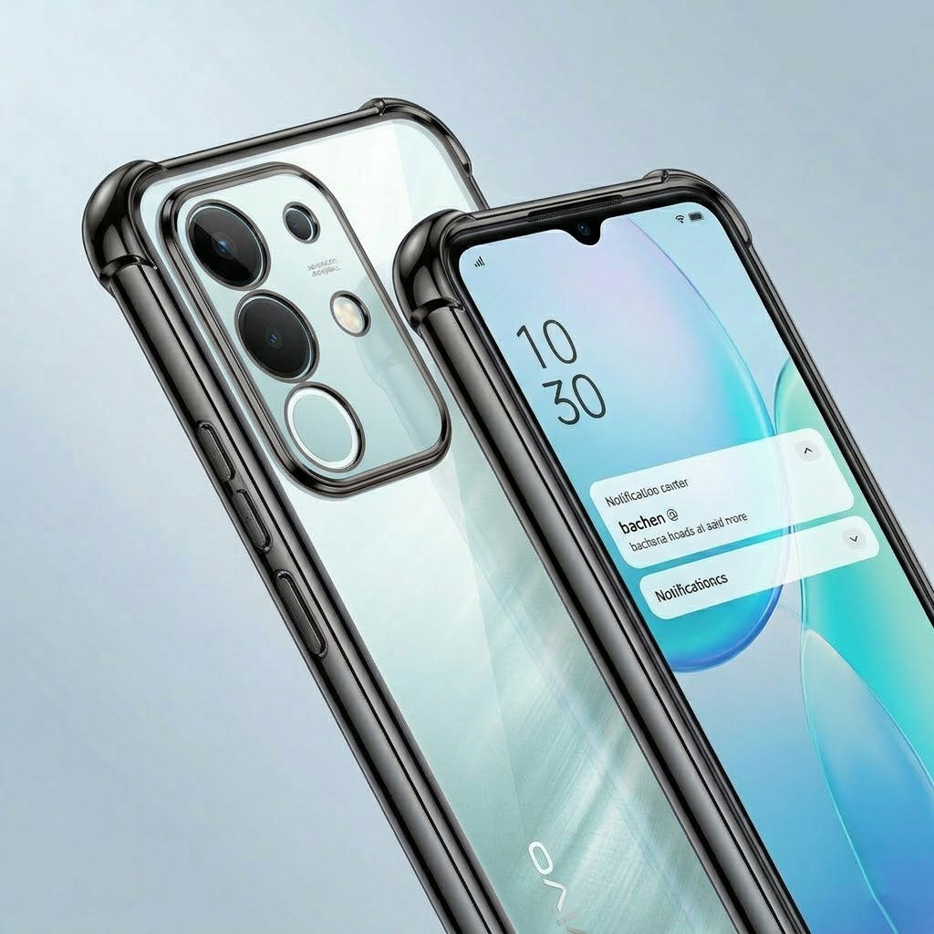 Vivo Y31 Pro 5G Anti-Yellow Electroplating Transparent Airbags Case