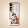 Vivo Y400 Pro Bal Krishna Blessings Gold Electroplated Glass Phone Back Case