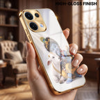 Oppo Reno 13 5G Bal Krishna Blessings Gold Electroplated Glass Phone Back Case