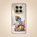 Redmi Note 15 Pro Plus 5G Bal Krishna Blessings Gold Electroplated Glass Phone Back Case