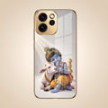 Oppo Reno 15 Pro Mini 5G Bal Krishna Blessings Gold Electroplated Glass Phone Back Case