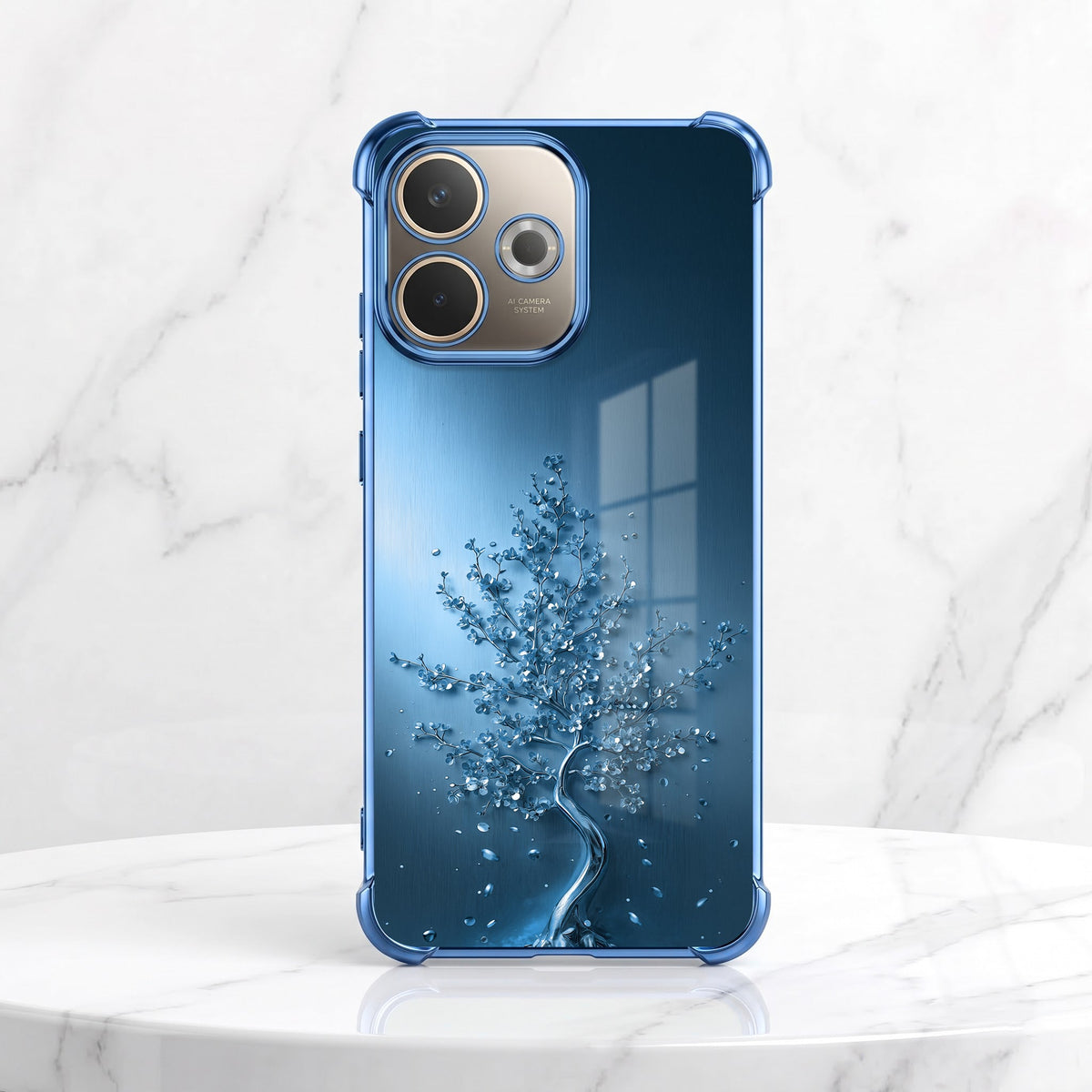 Oppo A5 Pro 5G Faith Tree Blue Airbags Printed Back Case