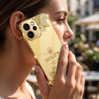 Oppo Reno 15 Pro Mini 5G Rolex Crown Gold Electroplated Glass Phone Back Case