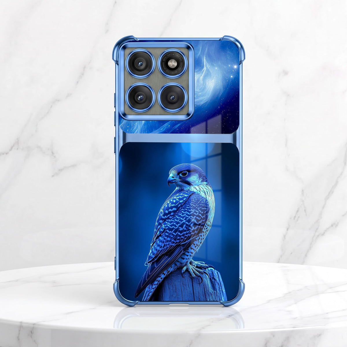 Motorola Edge 60 Pro 5G Royal Falcon Dual-Tone Transparent Blue Airbags Case